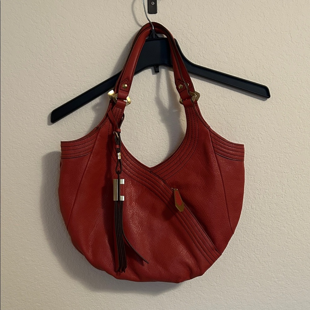orYANY Red Leather Hobo Bag